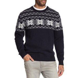 Weatherproof Fair Isle Mesh Crew Neck Sweater